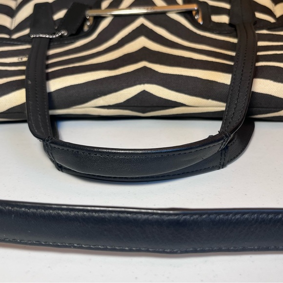 Coach Taylor Zebra Flap Satchel - Picture 9 of 14
